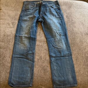 Lucky Brand Men's 221 Original Straight Blue Jeans 33W 32L